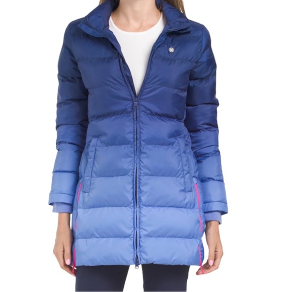 GF Ferre Blue Padded Jacket Hooded Short K-Way main image 1